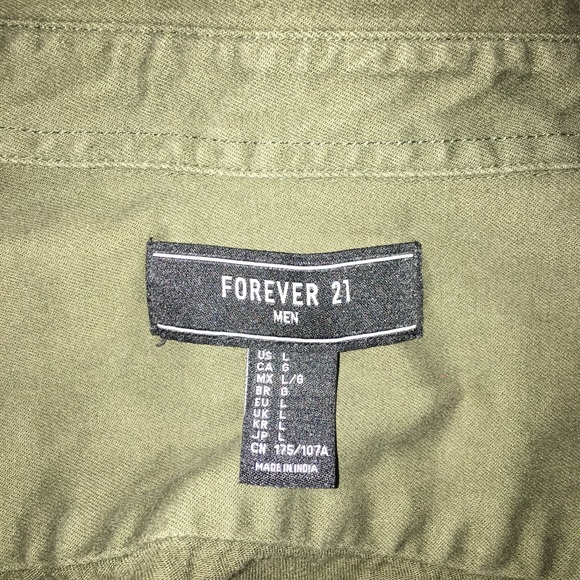 Army themed Forever 21 button down - Picture 2 of 3